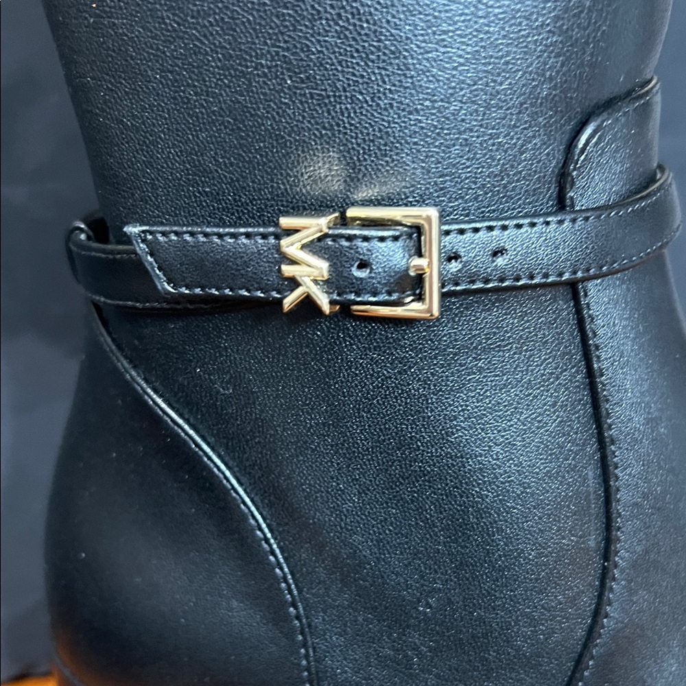 Michael Kors Black Boots with Gold Accents - Picture 6 of 6